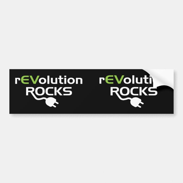 Autocollant De Voiture Roches de véhicules électriques - EV (Devant)
