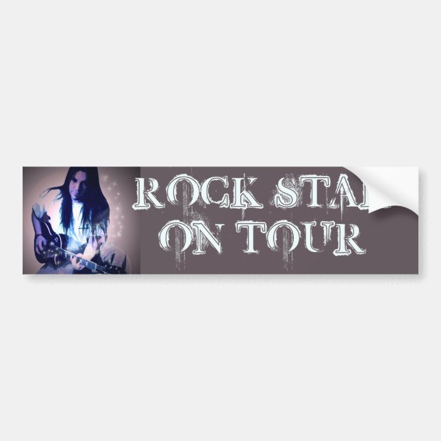 Autocollant De Voiture Rock Star on Tour (personnalisable) (Devant)