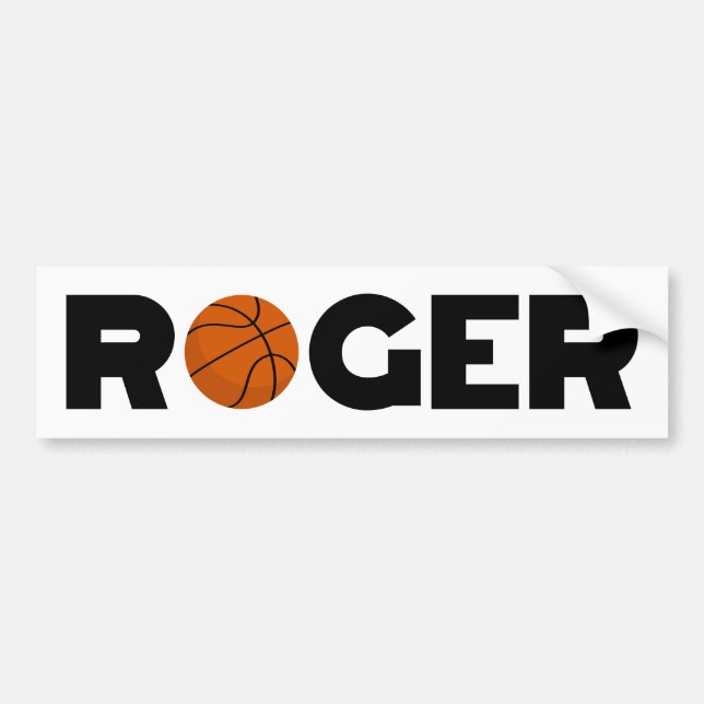 Autocollant De Voiture Roger Basketball (Devant)