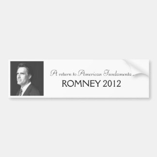 Autocollant De Voiture Romney 2012