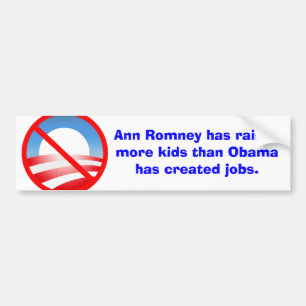 Autocollant De Voiture Romney a élevé plus d'enfants que des emplois