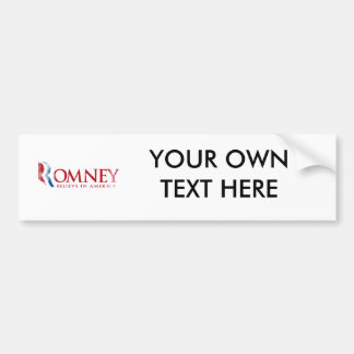 Autocollant De Voiture Romney - croyez à l'Amérique (rouge)