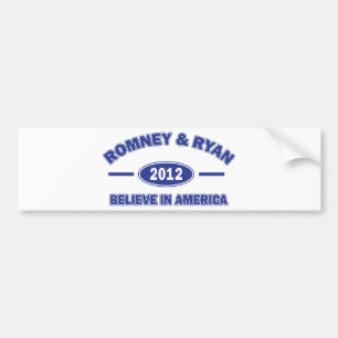 Autocollant De Voiture Romney et Ryan Believe