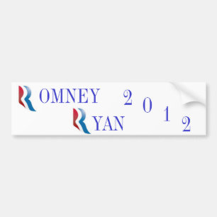 Autocollant De Voiture Romney Ryan 2012