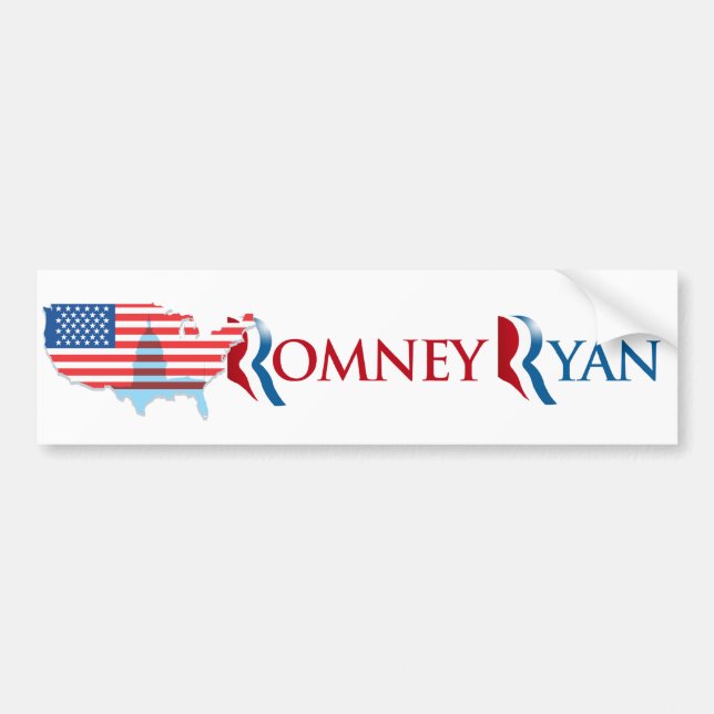 AUTOCOLLANT DE VOITURE ROMNEY RYAN 2012 - .PNG (Devant)