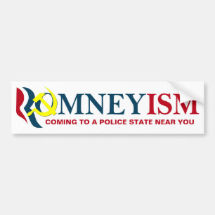 Autocollant De Voiture Romneyism/socialisme, Anti-Romney adhésif pour