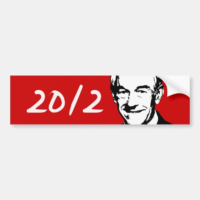 Autocollant De Voiture Ron Paul 2012 (Devant)