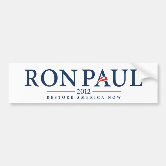 Autocollant De Voiture ron paul 2012 logo de l'élection présidentielle am (Devant)