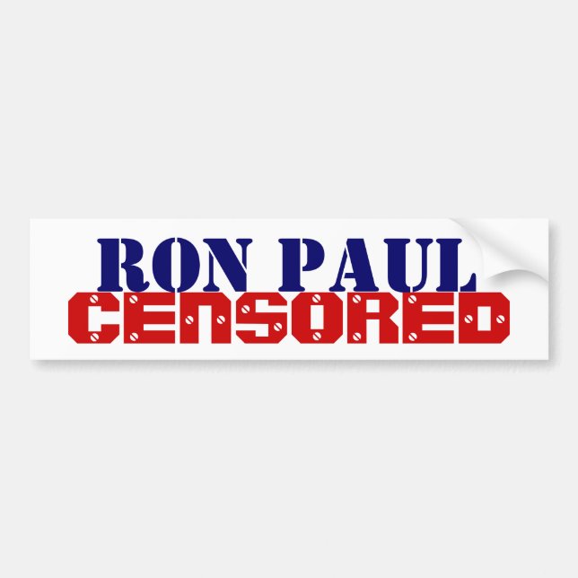 Autocollant De Voiture Ron Paul a censuré (Devant)
