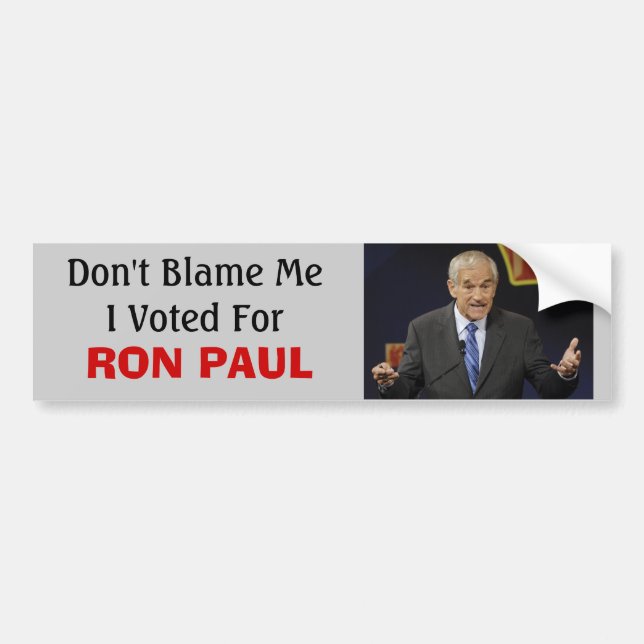 Autocollant De Voiture Ron Paul à une discussion, ne blâment pas… - (Devant)