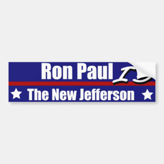 Autocollant De Voiture Ron Paul est le nouveau Jefferson