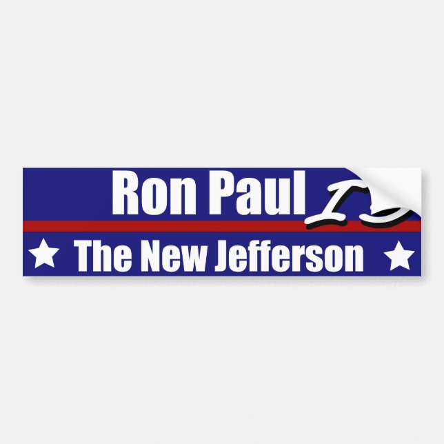 Autocollant De Voiture Ron Paul est le nouveau Jefferson (Devant)