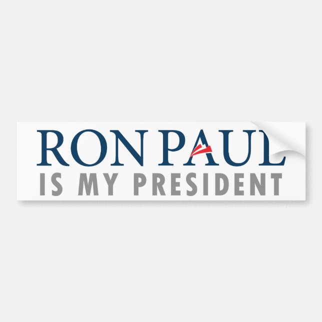 Autocollant De Voiture Ron Paul est mon Président adhésif pour pare-chocs (Devant)