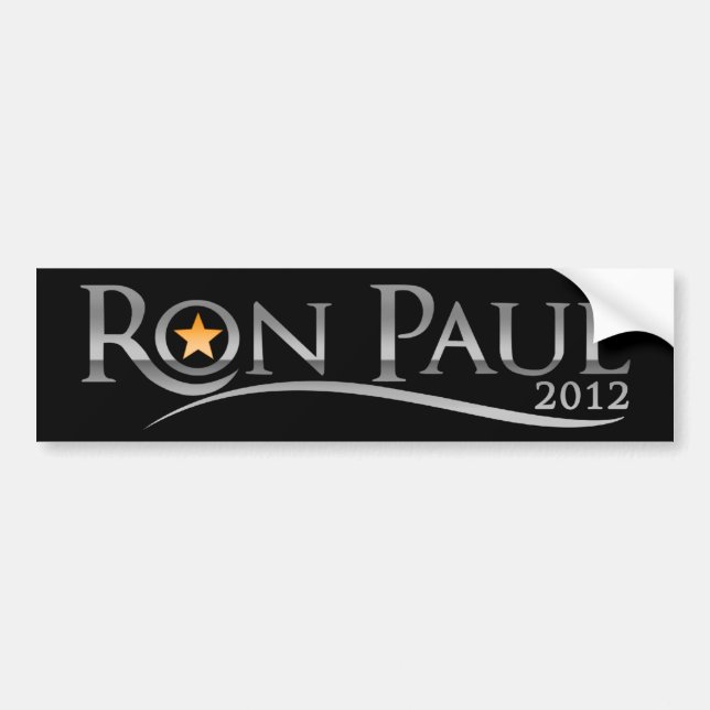 Autocollant De Voiture Ron Paul Goldstar 2012 (Devant)