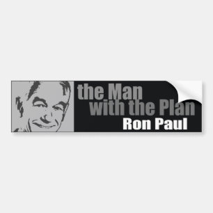 Autocollant De Voiture Ron Paul : L'homme avec le plan