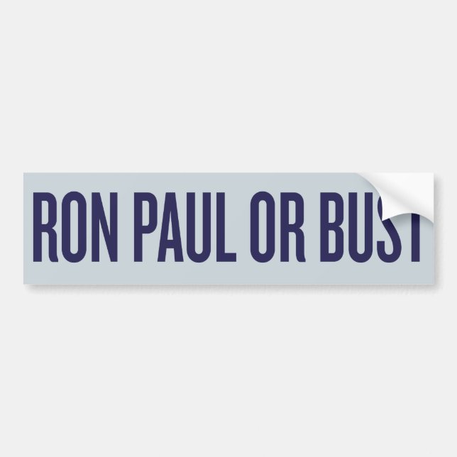 Autocollant De Voiture Ron Paul ou adhésif pour pare-chocs de buste (Devant)
