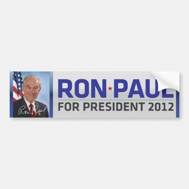 Autocollant De Voiture Ron Paul pour le président adhésif pour pare-chocs (Devant)