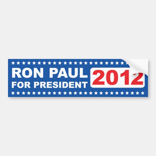 Autocollant De Voiture Ron Paul pour le président adhésif pour pare-chocs (Devant)