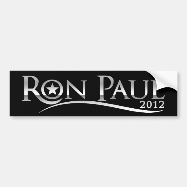 Autocollant De Voiture Ron Paul Silverstar 2012 (Devant)