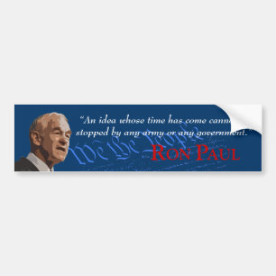 Autocollant De Voiture Ron Paul - une idée dont le moment est venu