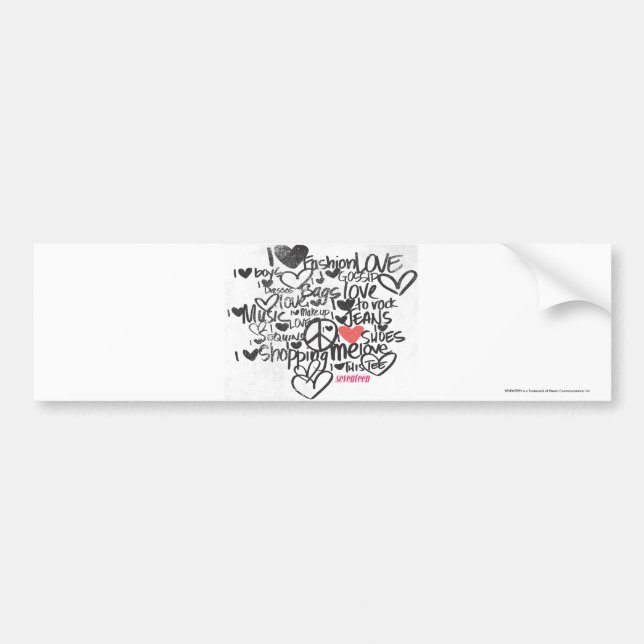 Autocollant De Voiture Rose de graffiti (Devant)