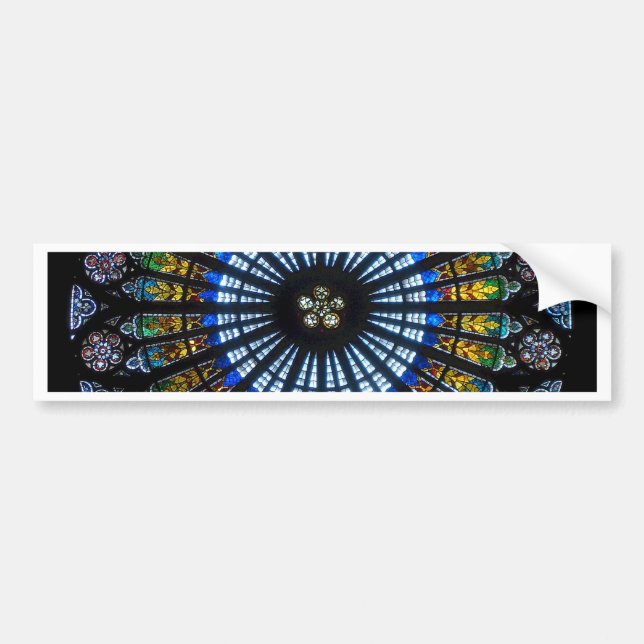 Autocollant De Voiture rose fenêtre cathédrale strasbourg (Devant)