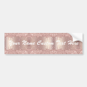 Autocollant De Voiture Rose Gold Blush Parties scintillant Drivers Custom