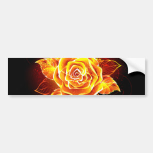 Autocollant De Voiture Rose incendie en floraison