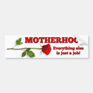 AUTOCOLLANT DE VOITURE ROSE ROUGE BUMPERSTICKER PROLIFE DE MATERNITÉ