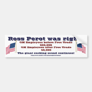 Autocollant De Voiture Ross Perot avait raison