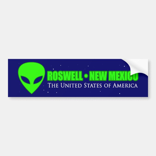 Autocollant De Voiture Roswell Nouveau Mexique (Devant)