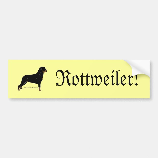 Autocollant De Voiture Rottweiler (Devant)