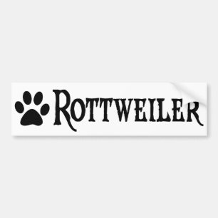 Autocollant De Voiture Rottweiler (style de pirate avec le pawprint)