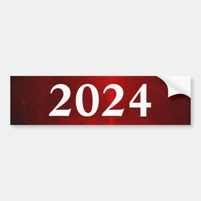 AUTOCOLLANT DE VOITURE ROUGE 2024 (Devant)