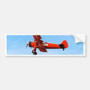 Autocollant De Voiture Rouge Baron Bi Plane