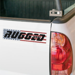 Autocollant De Voiture rouge blanc US Drapeau RUGGED GEEK Tech Nerd