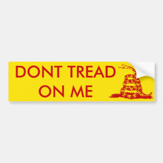 Autocollant De Voiture Rouge Bumper2 de Gadsden_flag 11in