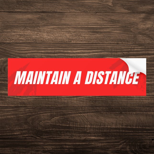 Autocollant De Voiture Rouge Maintenir Une Distance (Créateur téléchargé)