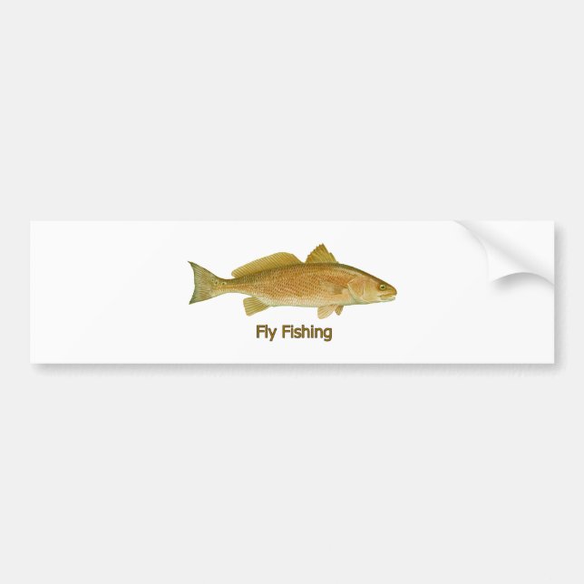 Autocollant De Voiture Rougets communs de pêche de mouche (Devant)