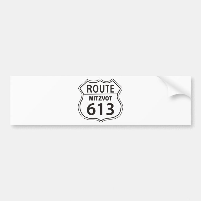 AUTOCOLLANT DE VOITURE ROUTE MITZVOT 613 (Devant)