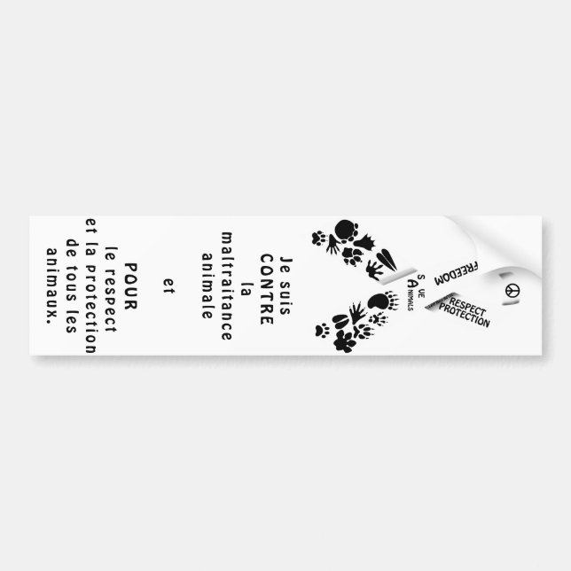 Autocollant De Voiture ruban blanc (Devant)