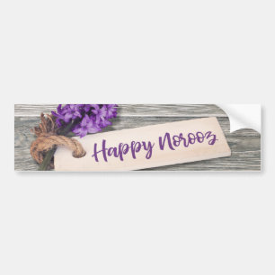 Autocollant De Voiture Rustic Happy Norooz Hyacinth - Bumper Sticker