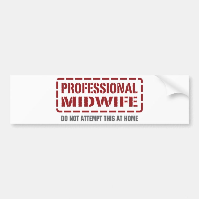 Autocollant De Voiture Sage-femme professionnelle (Devant)
