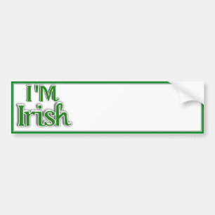 Autocollant De Voiture Saint Patrick's Day - I M IRISH
