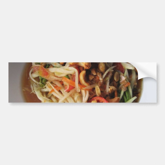 Autocollant De Voiture Salade de Papaya épicée Ayutthaya [Som Tam] avec C (Devant)