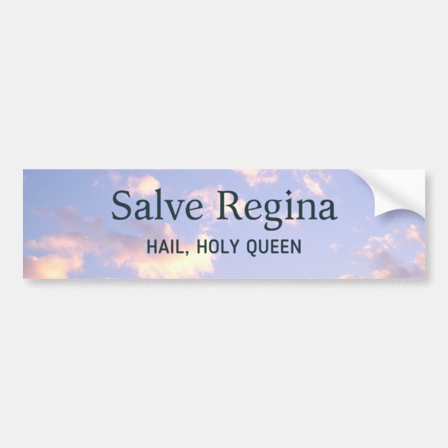 Autocollant De Voiture Salve Regina Trad Catholique Masse Latine Confort (Devant)