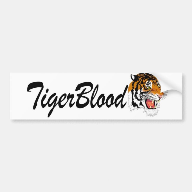 AUTOCOLLANT DE VOITURE SANG DE TIGRE (Devant)