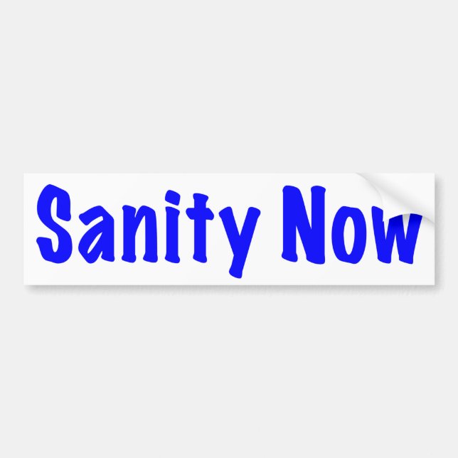 Autocollant De Voiture Sanity Now (Devant)