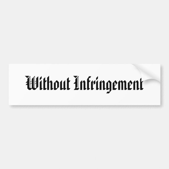 Autocollant De Voiture Sans infraction (Devant)