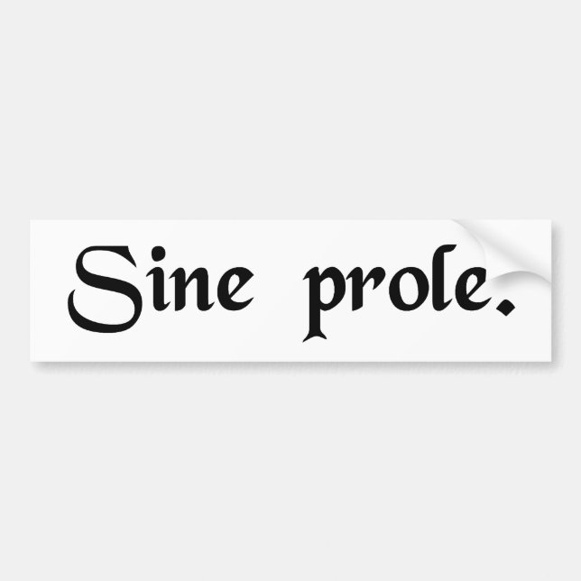 Autocollant De Voiture Sans progéniture (Devant)